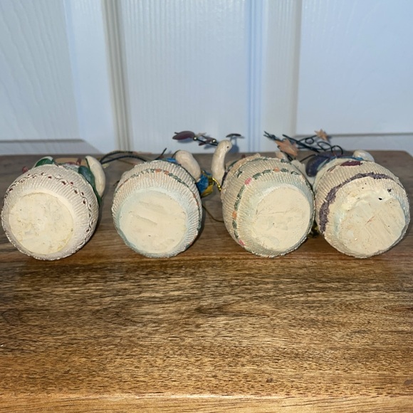 💙VTG whimsical Snowman Set of 4 - Picture 9 of 11